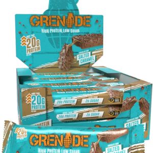 🔥🔥Our Best Seller is Back（All 5 boxes are back in stock!）Just £1.99 !🔥🔥Grenade High Protein. Low Sugar Bar – Chocolate Chip Salted Caramel. 12 x 60 g
