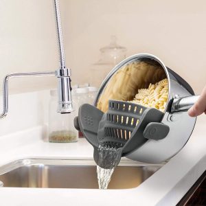 Alternative view of 🍝 Snap-On Silicone Strainer – Clip & Drain Pasta, Veg & More in Seconds!