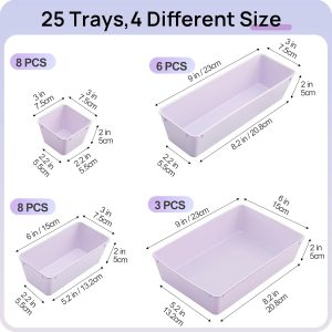 Alternative view of Vtopmart 25PCS Drawer Organizer Set 4 Sizes