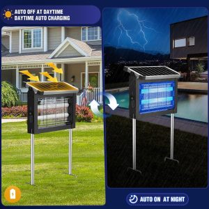 Alternative view of Solar Powered 4500V Bug Zapper ⚡ | Keep Mosquitoes Away All Summer Long 🦟